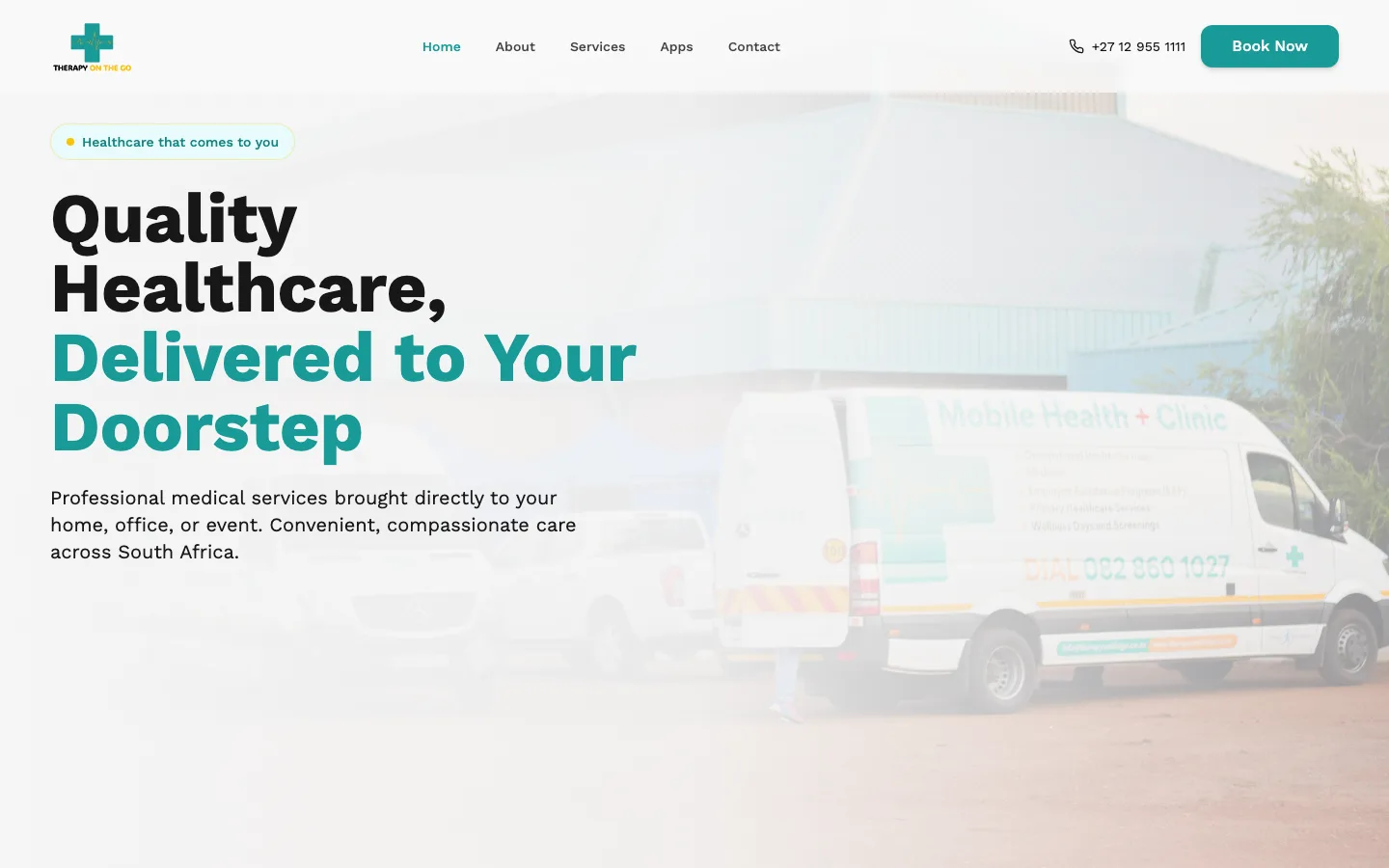 Therapy on the Go homepage